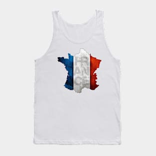 Grunge Style France Design Tank Top